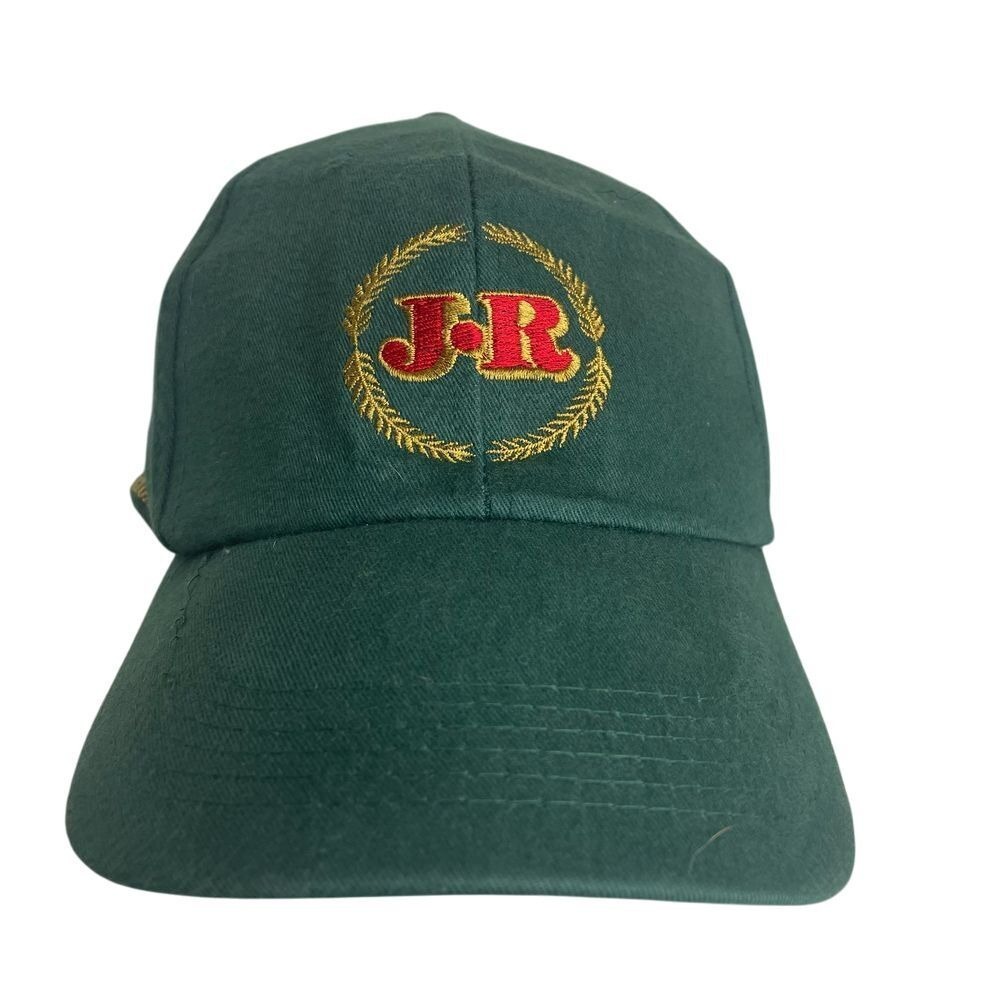 JR Cigars Logo Baseball Cap Green Gold Red Embroidered Adjustable Hat One Size